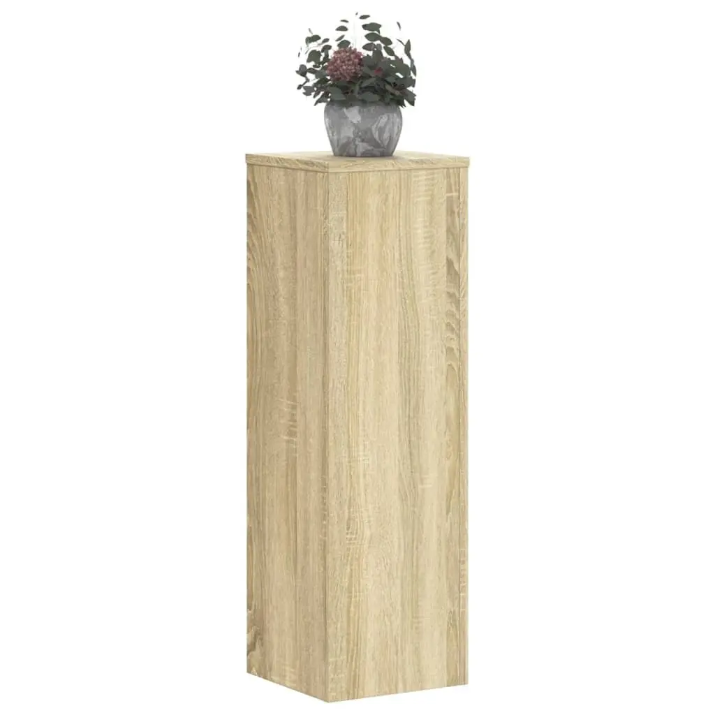 Plant Stands Engineered Wood 25x25x80 cm Brown Sonoma Oak 2 pcs