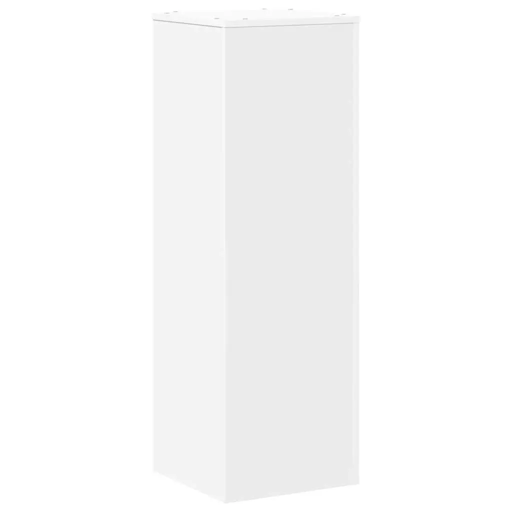 Tall Plant Holder Engineered Wood White Display Stand Indoor Outdoor 33x33x100cm