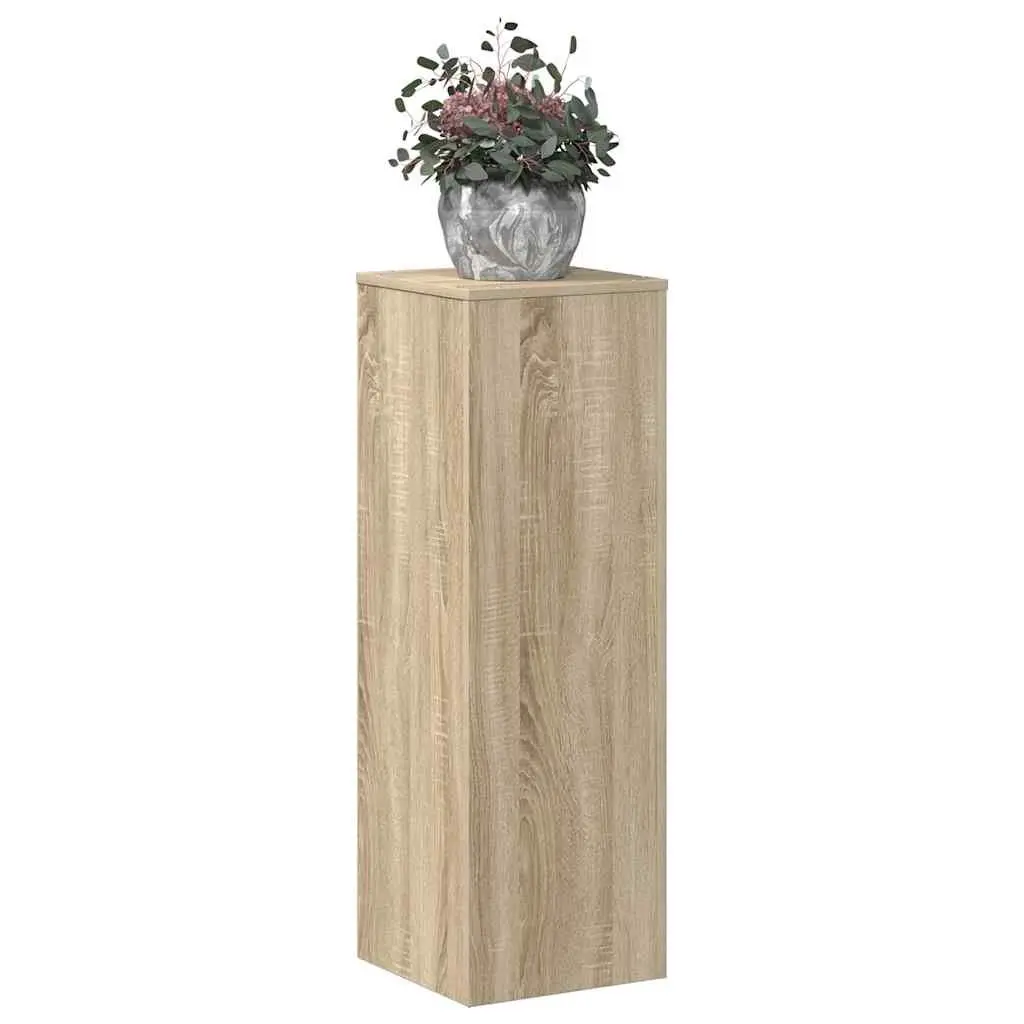 Plant Stand Brown Engineered Wood 33x33x100cm Sturdy Construction for Home Garden Display