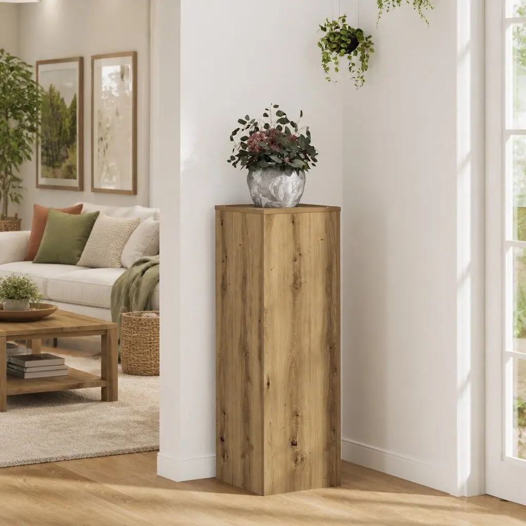 Plant Stand Engineered Wood Brown 33x33x100cm Flower Pot Display Garden Home