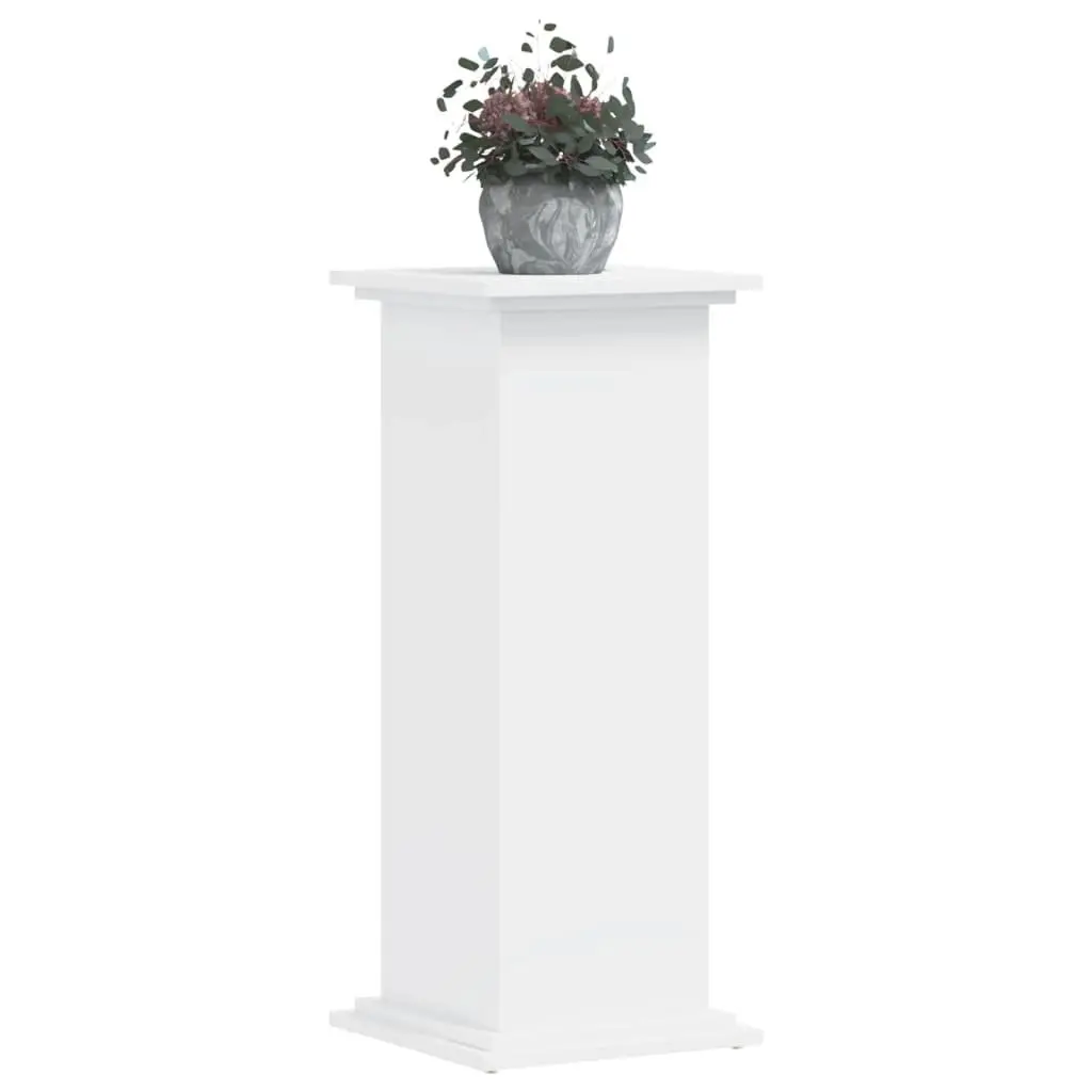 Plant Stand White 33x33x80 cm Engineered Wood Display Pot Holder Decor
