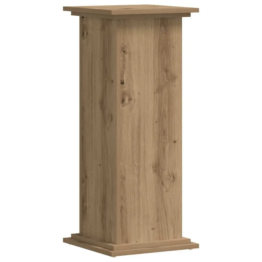 Indoor Plant Stand Brown Engineered Wood 80cm Tall 33x33cm Display for Flower Pots