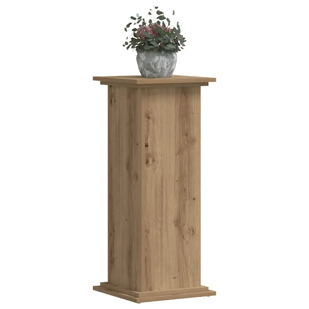 Indoor Plant Stand Brown Engineered Wood 80cm Tall 33x33cm Display for Flower Pots