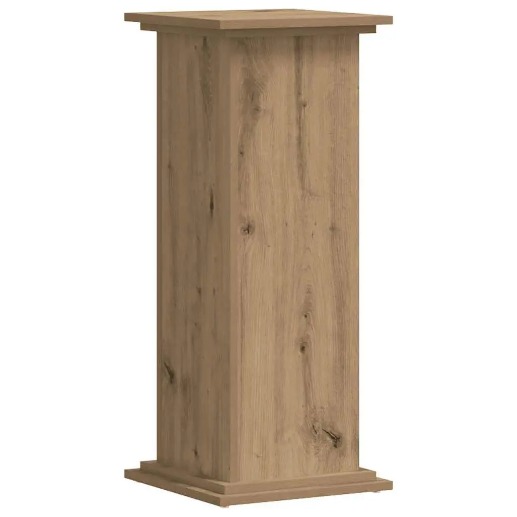 Indoor Plant Stand Brown Engineered Wood 80cm Tall 33x33cm Display for Flower Pots