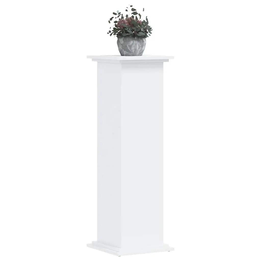White Plant Stand Engineered Wood 100cm Tall 33x33cm Display for Plants and Decor