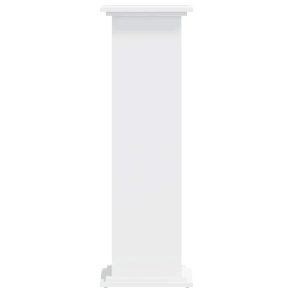 White Plant Stand Engineered Wood 100cm Tall 33x33cm Display for Plants and Decor