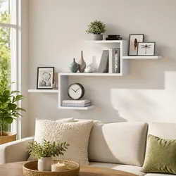 Wall Shelf for Living Room - Practical Floating Storage 104x15x49cm