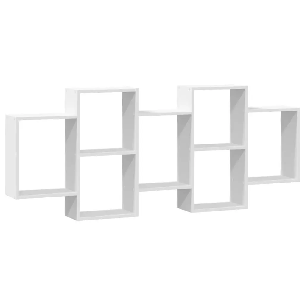 Wall Shelf Engineered Wood 159x18x65 cm White Floating Display Storage Organiser