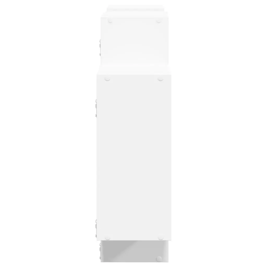 Wall Shelf Engineered Wood 159x18x65 cm White Floating Display Storage Organiser