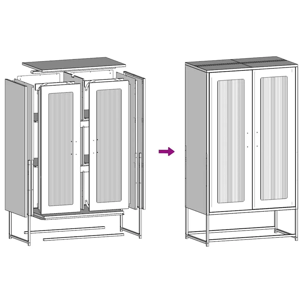 Highboard Storage Cabinet in Anthracite