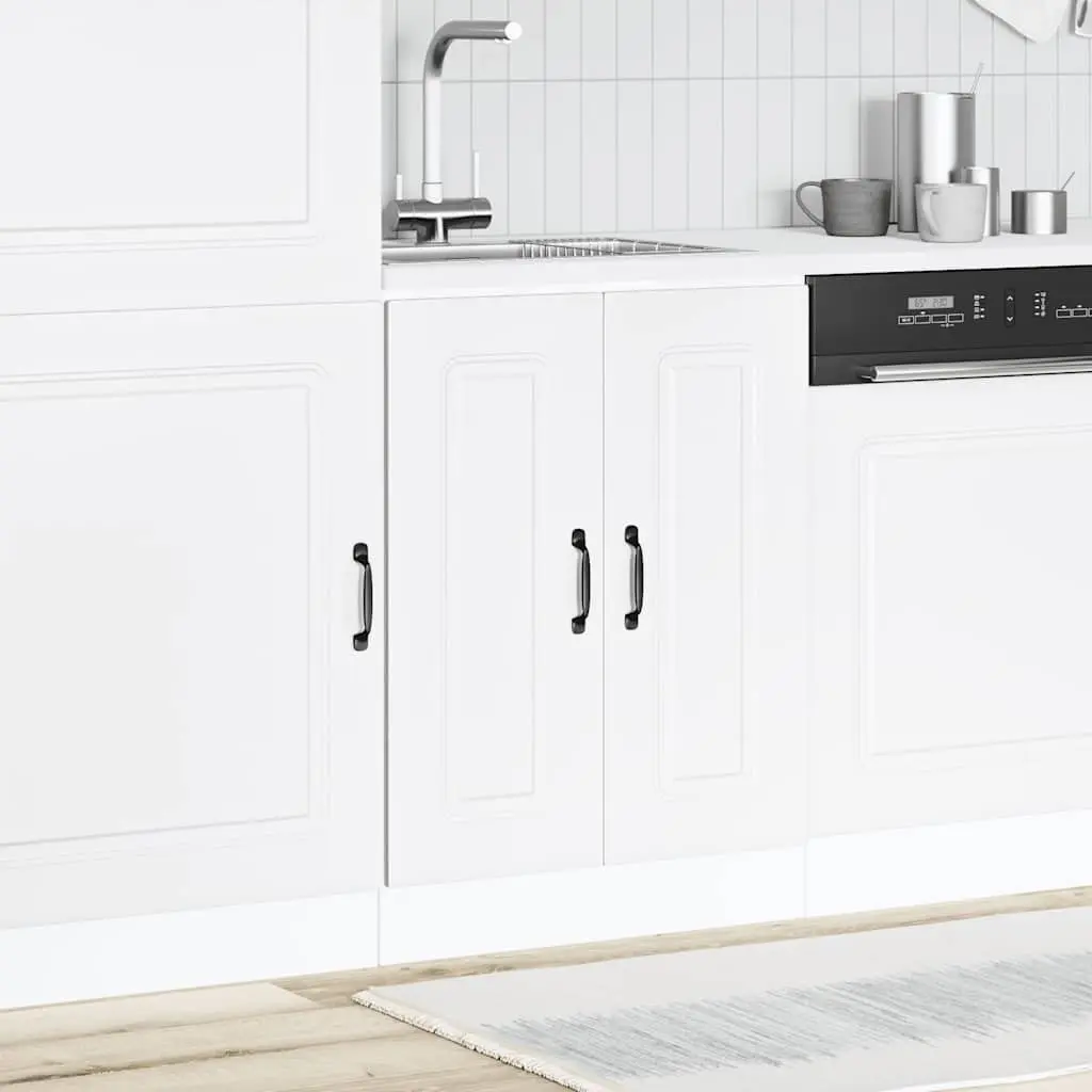 Sink Base Cabinet Kitchen Storage White Engineered Wood 60x46x81.5 cm