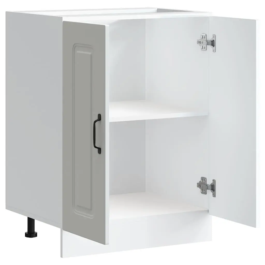 Sink Base Cabinet Kitchen Storage White Engineered Wood 60x46x81.5 cm