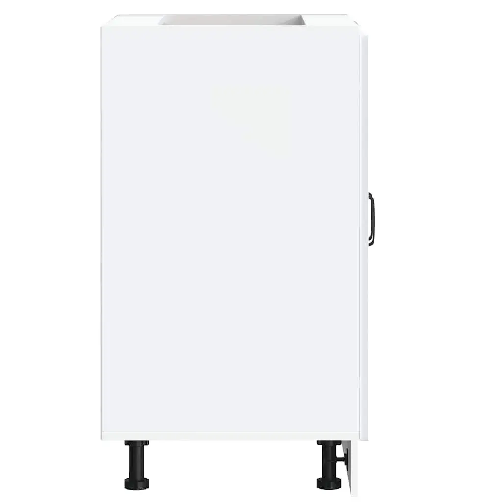 Sink Base Cabinet Kitchen Storage White Engineered Wood 60x46x81.5 cm