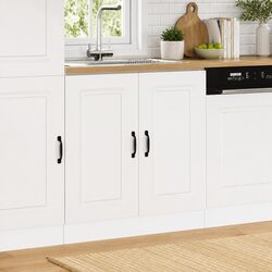 Sink Base Cabinet Kitchen Storage Engineered Wood White 80x46x81.5cm Organiser