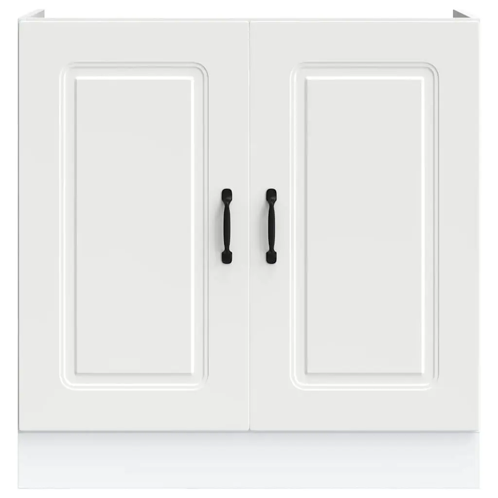 Sink Base Cabinet Engineered Wood 80x46x81.5cm White Organiser