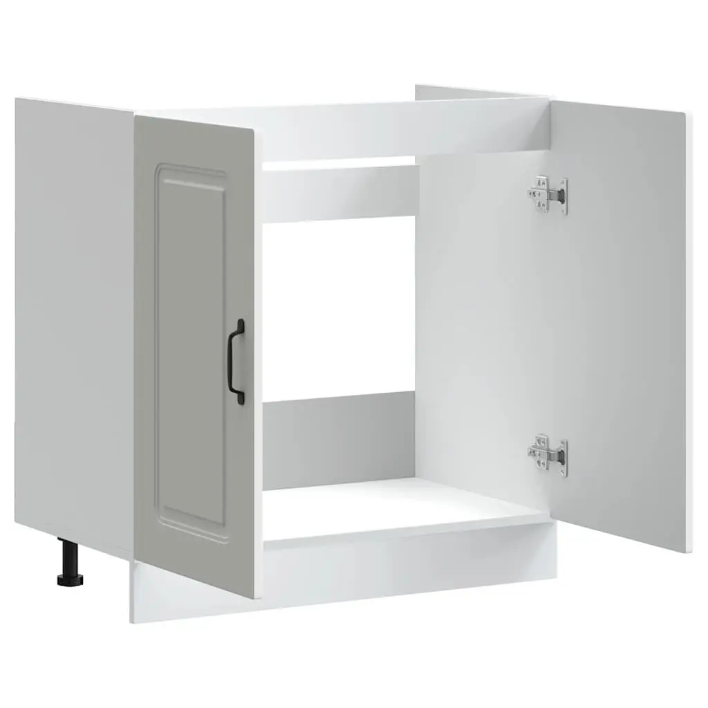 Sink Base Cabinet Engineered Wood 80x46x81.5cm White Organiser