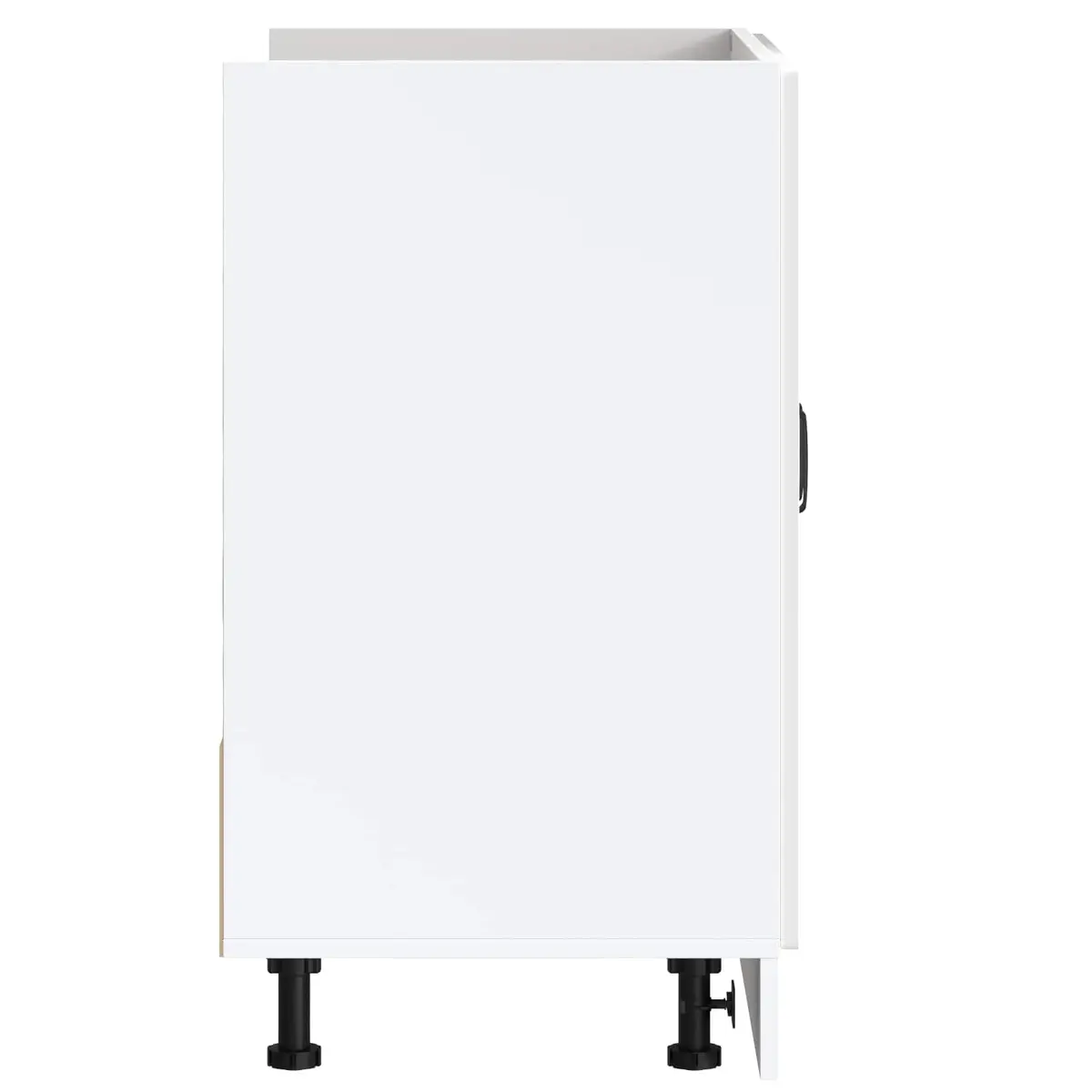 Sink Base Cabinet Engineered Wood High Gloss White 80cm Wide 46cm Deep 81.5cm High
