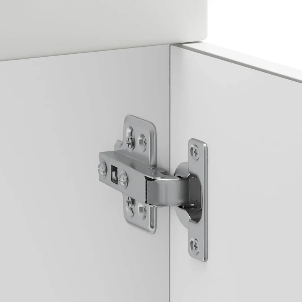 Kitchen Base Cabinet White Engineered Wood Storage Cupboard Adjustable Feet