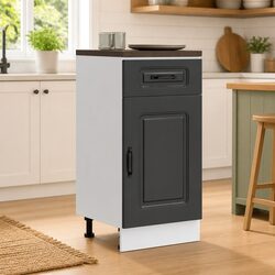 Versatile Black Base Cabinet for Kitchen Storage