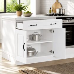 Functional High Gloss White Kitchen Base Cabinet for Storage