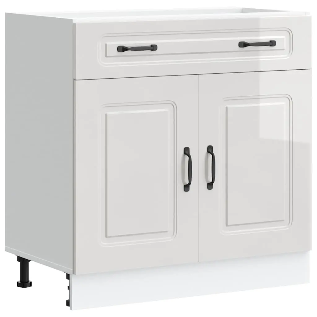 High Gloss White Kitchen Base Cabinet for Storage