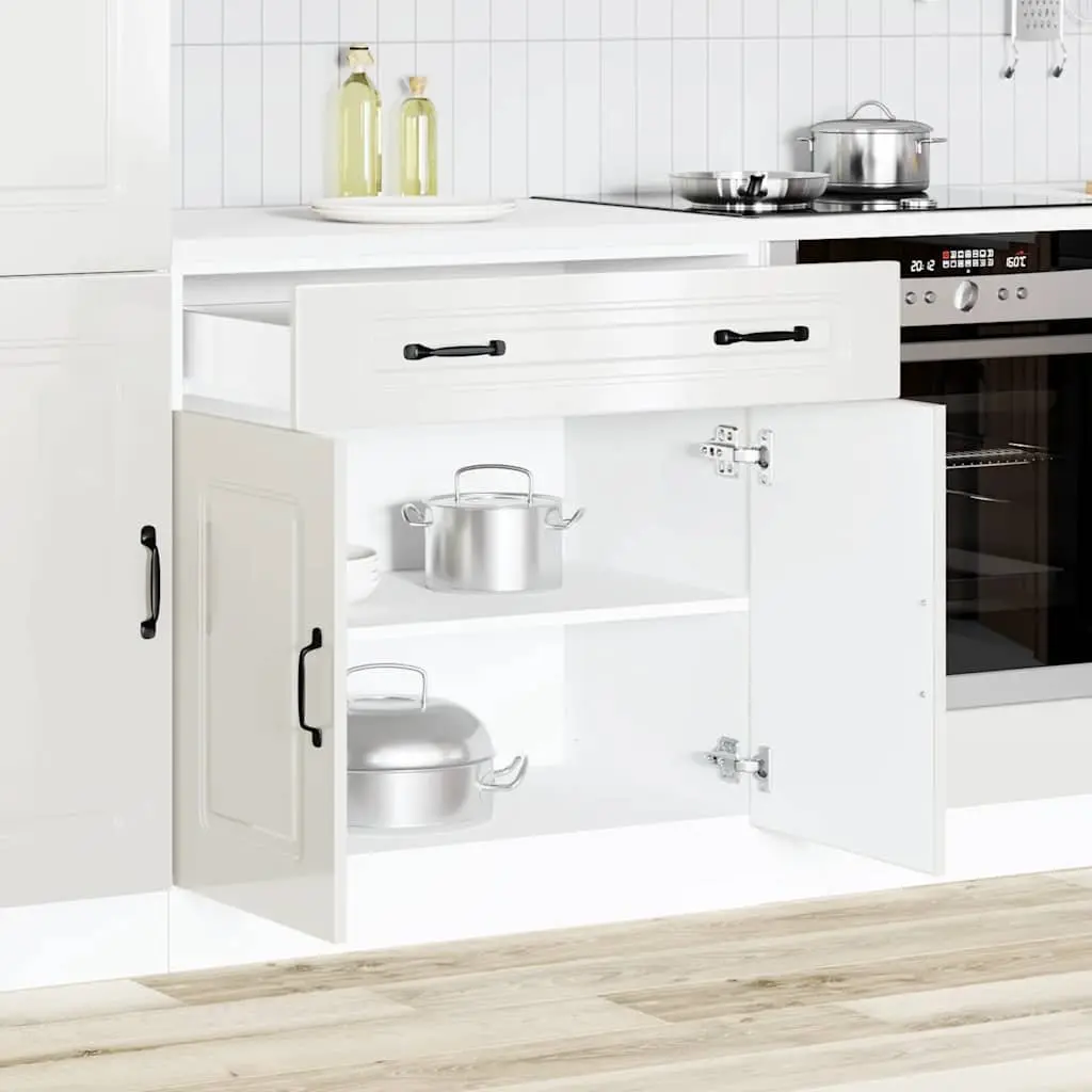 High Gloss White Kitchen Base Cabinet for Storage