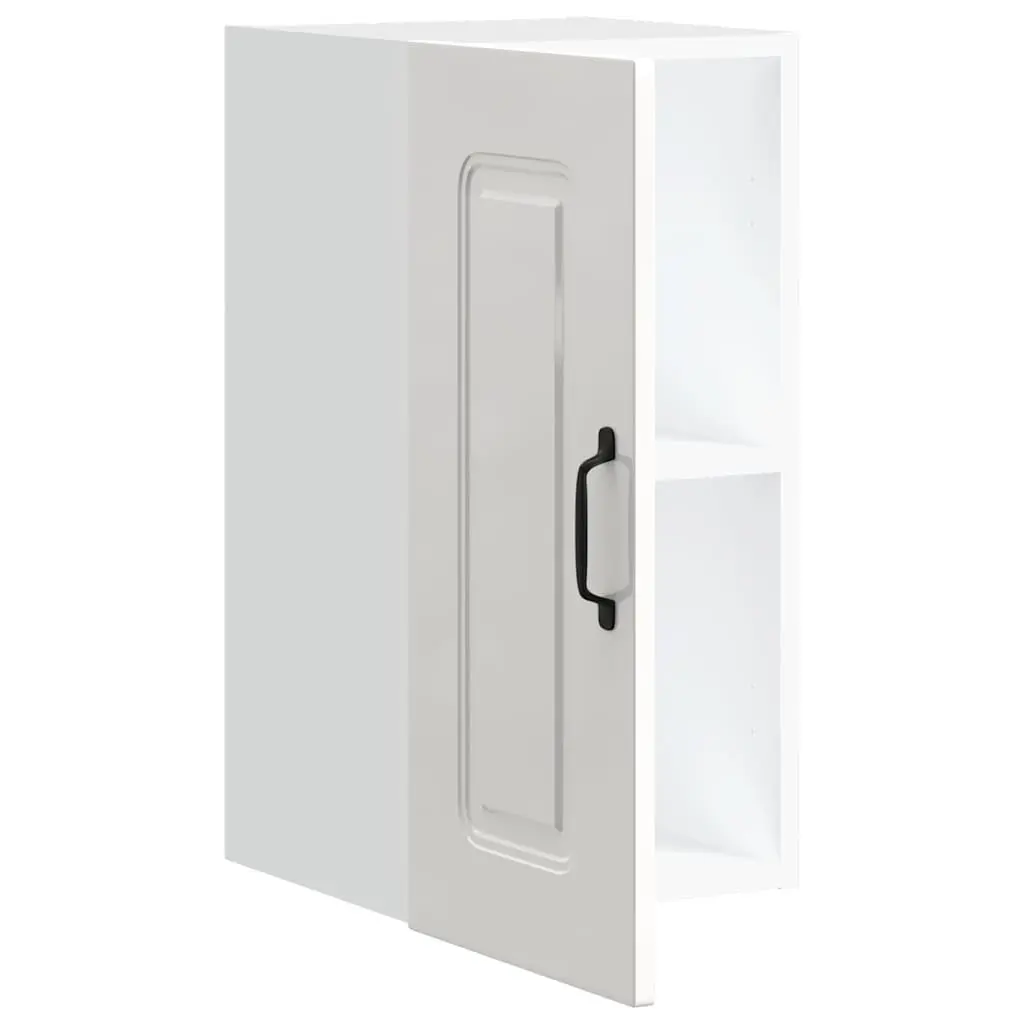 Kitchen Cabinet Engineered Wood White High Gloss Wall Storage Cupboard