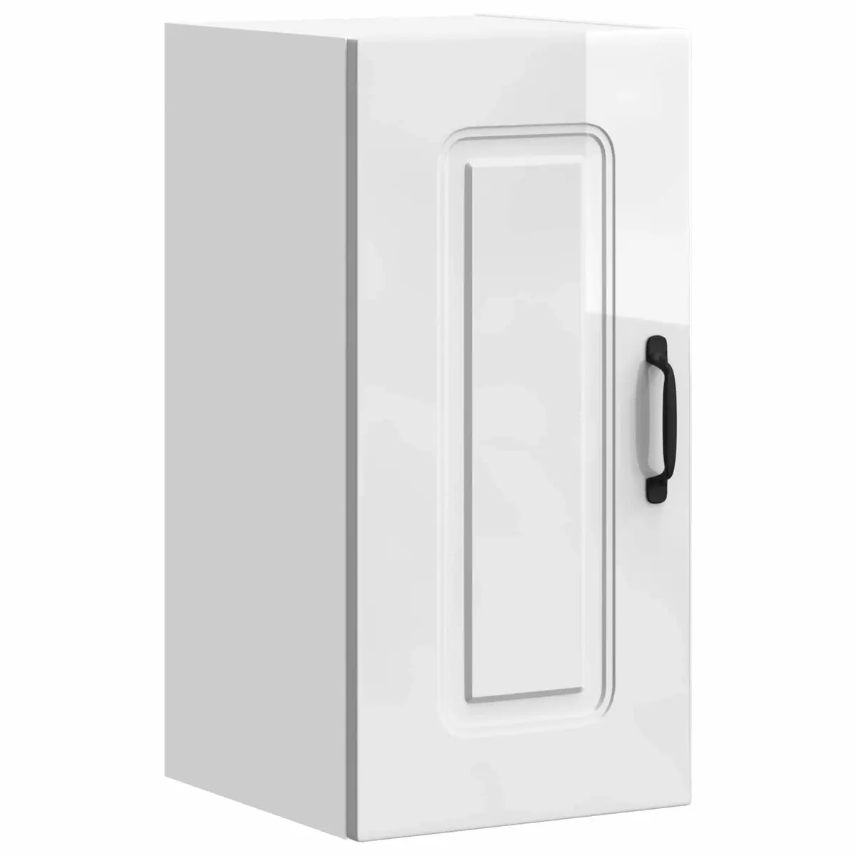 Kitchen Cabinet Engineered Wood White High Gloss Wall Storage Cupboard
