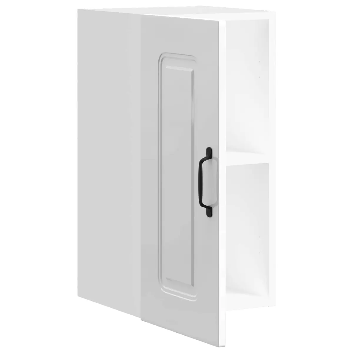 Kitchen Cabinet Engineered Wood White High Gloss Wall Storage Cupboard