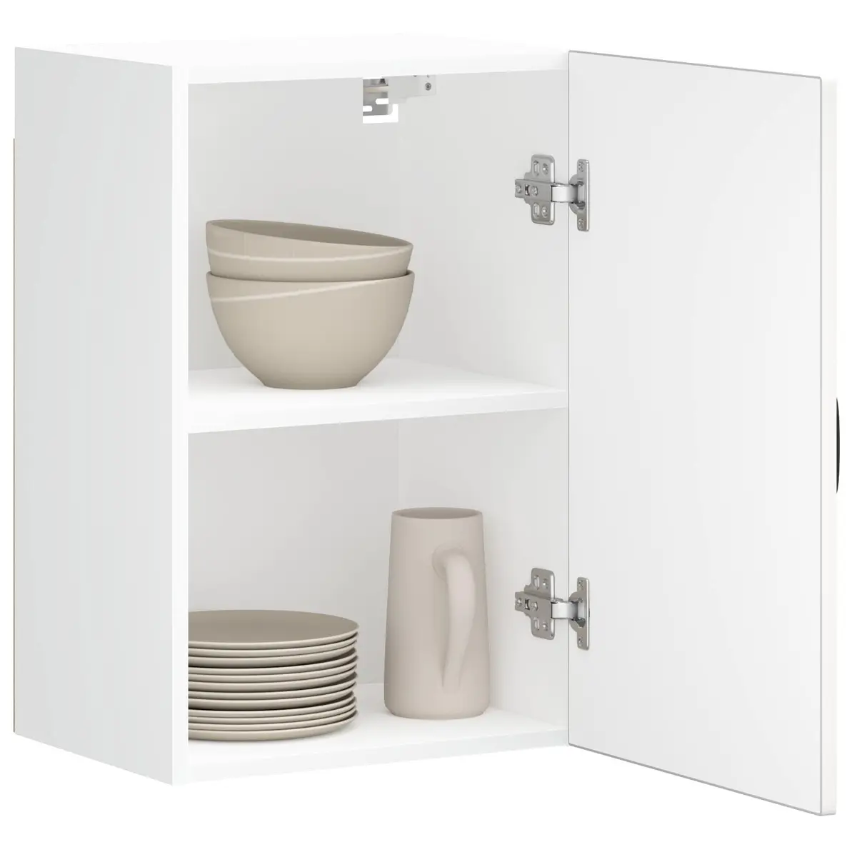 Kitchen Wall Cabinet White Storage Engineered Wood Cupboard Doors Organisation