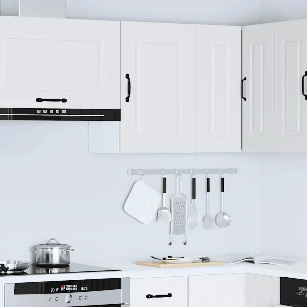 Kitchen Wall Cabinet White Storage Engineered Wood Cupboard Doors Organisation