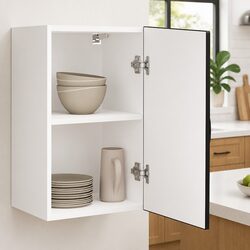 Practical Black Wall Cabinet for Kitchen or Living Space