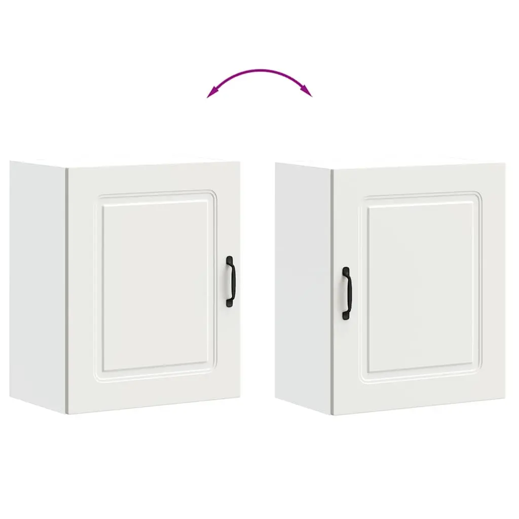 Kitchen Wall Cabinet Engineered Wood White Storage Organizer