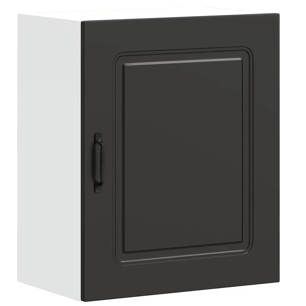 Kitchen Wall Cabinet Engineered Wood Black