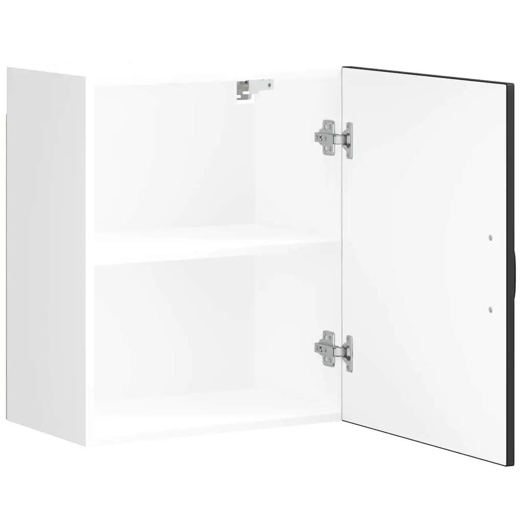 Kitchen Wall Cabinet Engineered Wood Black