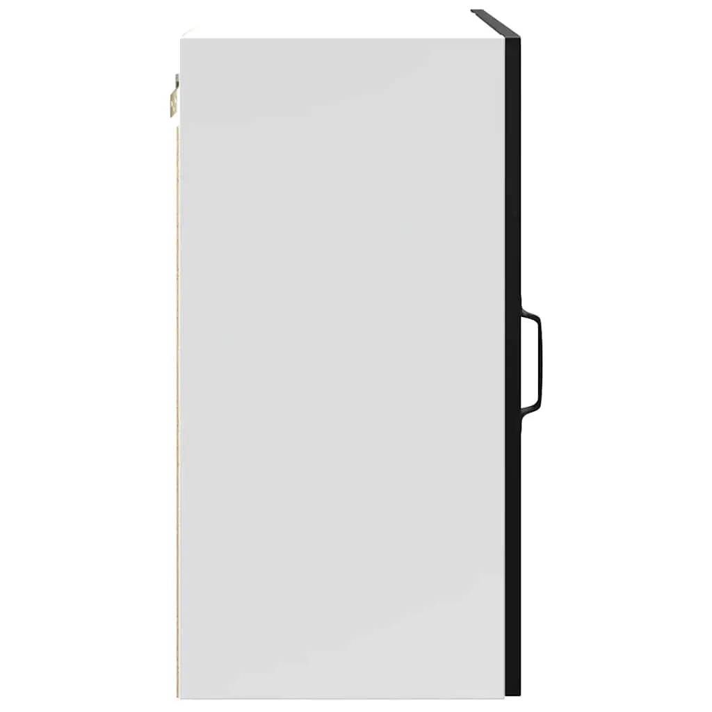 Kitchen Wall Cabinet Engineered Wood Black