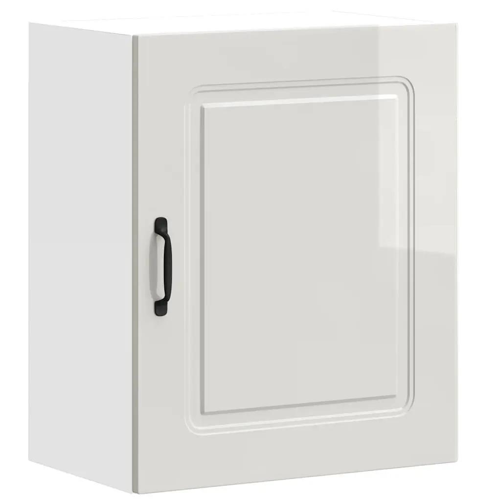 Kitchen Wall Cabinet Storage Organiser White Engineered Wood with Door
