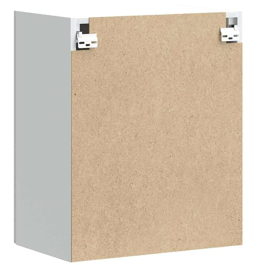 Kitchen Wall Cabinet Storage Organiser White Engineered Wood with Door