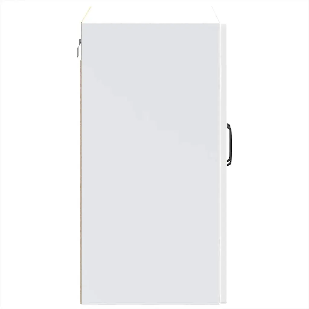 Kitchen Cabinet Engineered Wood Wall-Mounted Glass Door White Storage