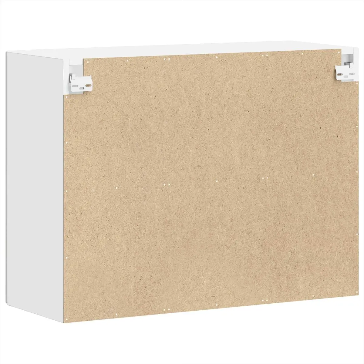 Kitchen Wall Cabinet Glass Door White High Gloss Engineered Wood Storage Unit