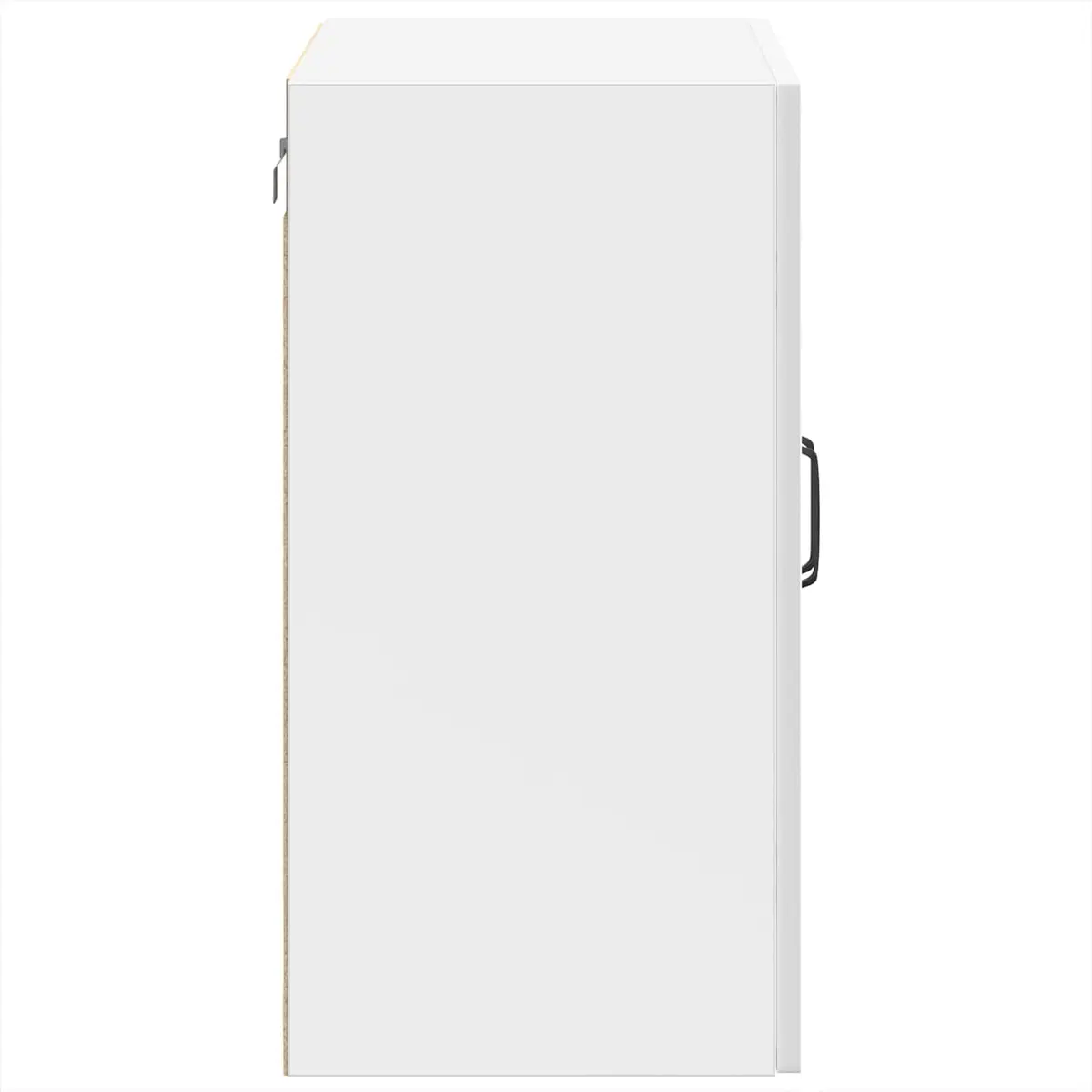 Kitchen Wall Cabinet Glass Door White High Gloss Engineered Wood Storage Unit