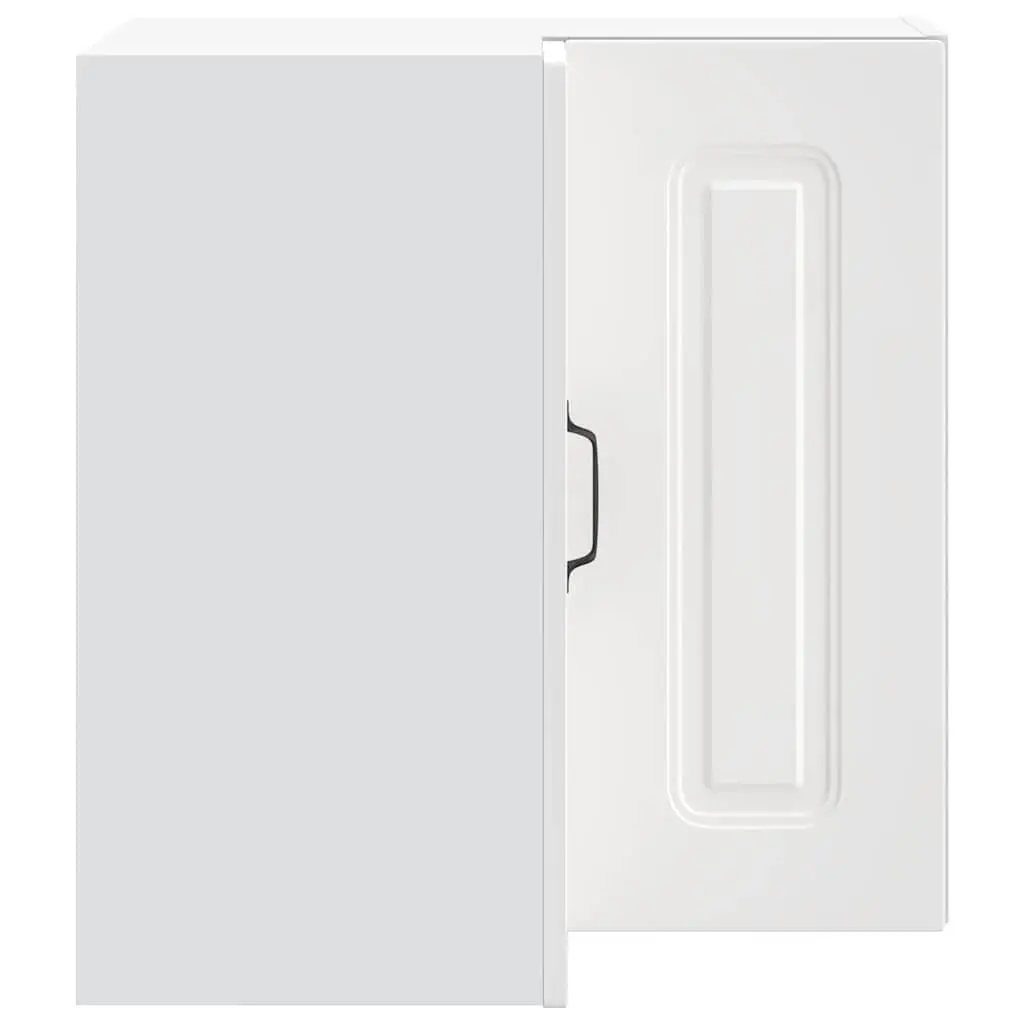 Kitchen Corner Cabinet Engineered Wood Wall-Mounted White Storage Organiser