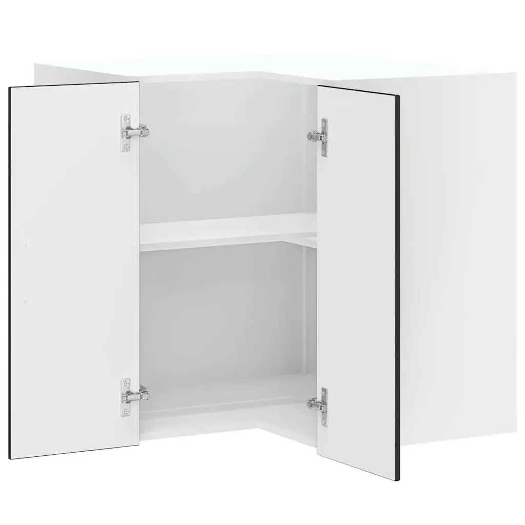 Kitchen Wall Corner Cabinet Engineered Wood Black