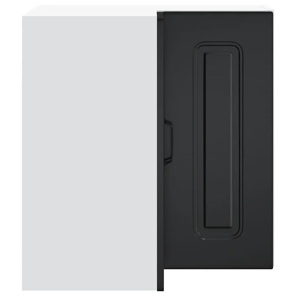 Kitchen Wall Corner Cabinet Engineered Wood Black