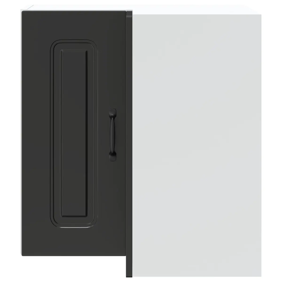 Kitchen Wall Corner Cabinet Engineered Wood Black
