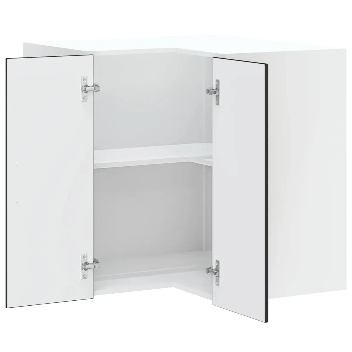 Kitchen Wall Corner Cabinet Engineered Wood Black