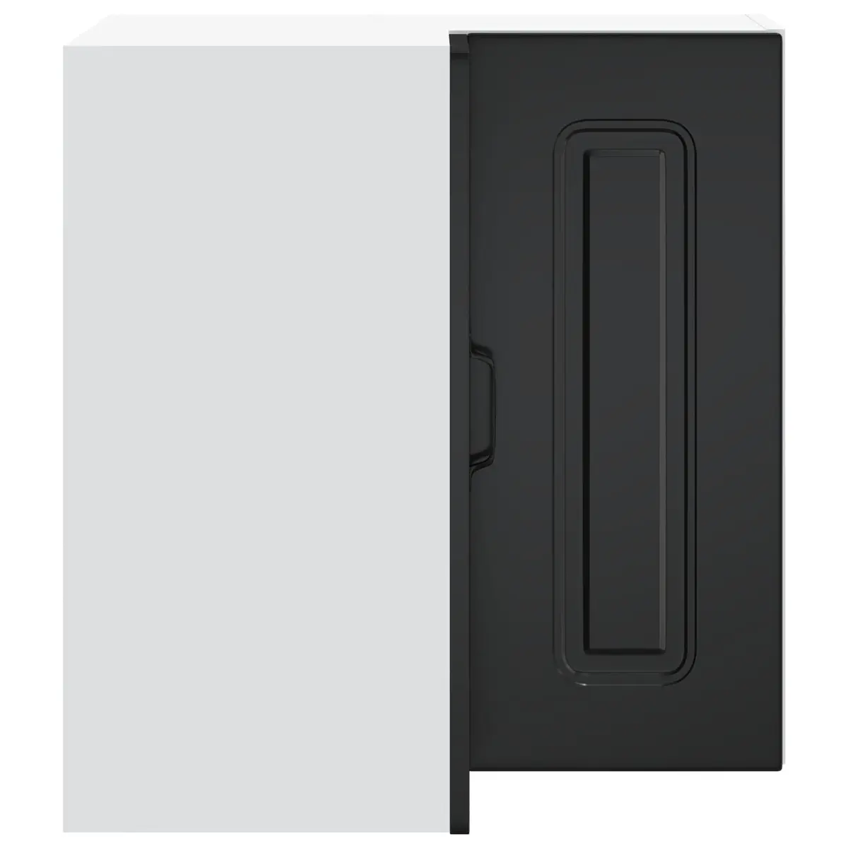 Kitchen Wall Corner Cabinet Engineered Wood Black