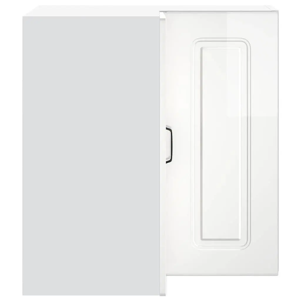 Wall Corner Cabinet in White for Kitchen Use