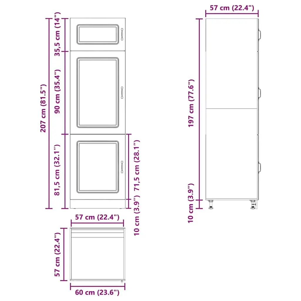 Kitchen Cupboard Storage Cabinet White Engineered Wood Adjustable Feet Organizer
