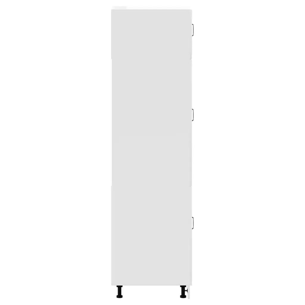 Kitchen Cupboard Storage Cabinet White Engineered Wood Adjustable Feet Organizer